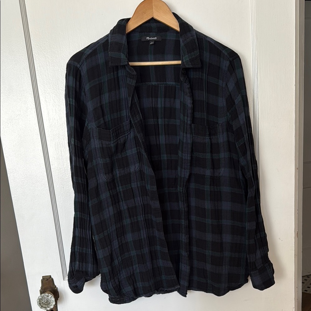 Black and Green Plaid Shirt